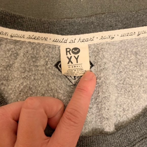 Roxy contrast sleeve long sweatshirt - Picture 2 of 3